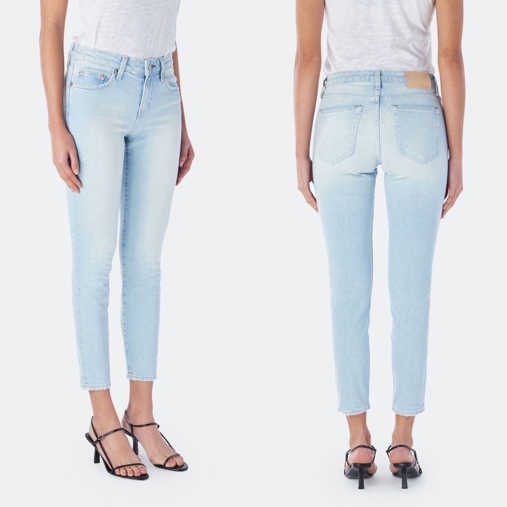 Trave Sophie Low Rise Slim Crop Jeans New With Tags Size 24 Light Wash